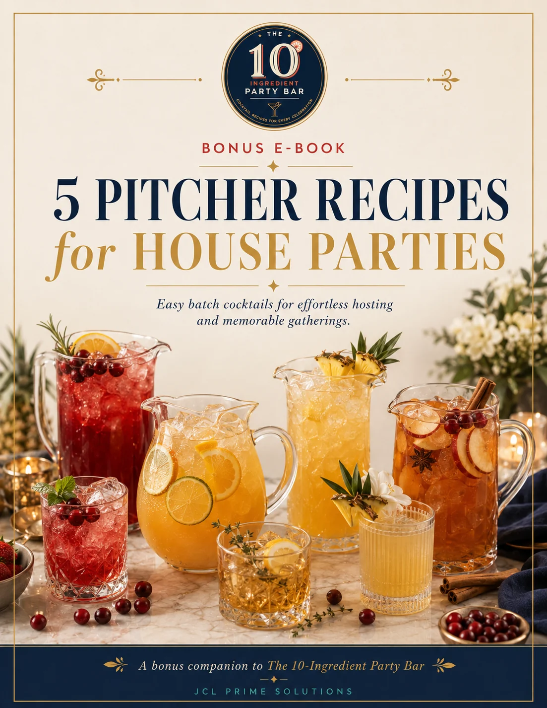 5 Pitcher Recipes for House Parties bonus e-book